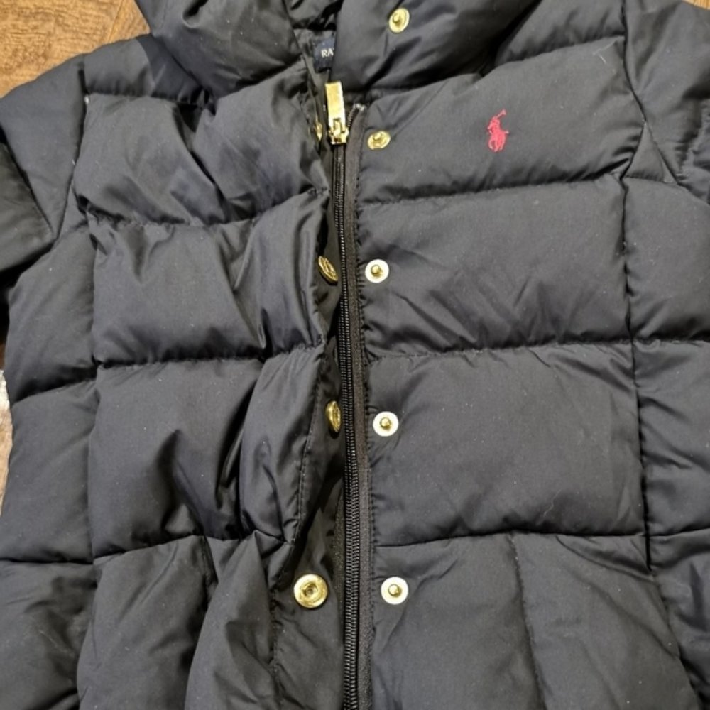 Polo Ralph Lauren, Down jacket girls SZ 4T, Navy, Warm, Winter, Puffer. - Picture 4 of 6